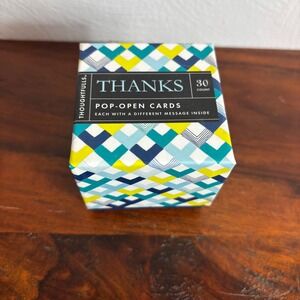 Compendium ThoughtFulls Thanks Pop-Open Cards 30 Count Gratitude Notes New